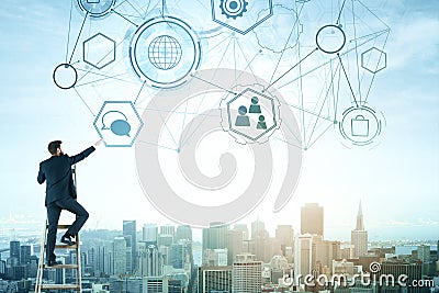 Innovation, leadership and future concept Stock Photo