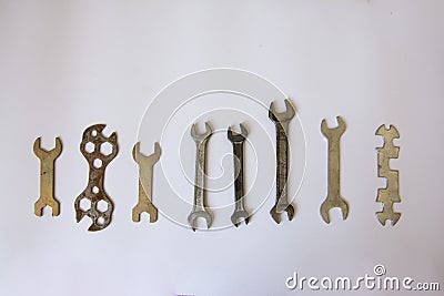 Innovation of maintenance wrench combination Stock Photo
