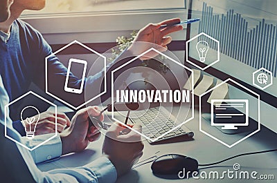 Innovation technology for business, innovative idea Stock Photo