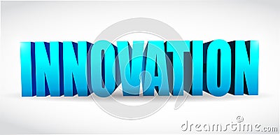 Innovation text illustration design Cartoon Illustration