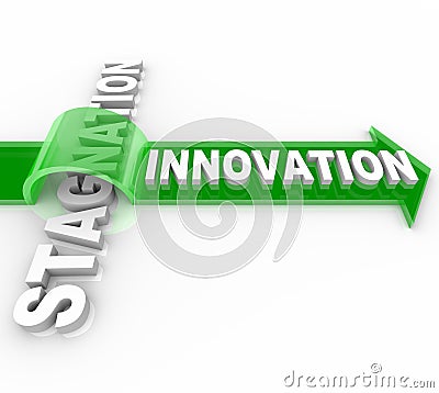 Innovation vs Stagnation - Change and Status Quo Stock Photo