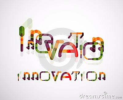 Innovation word concept Vector Illustration