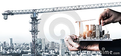 Innovative architecture and civil engineering plan Stock Photo