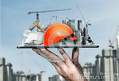 Innovative architecture and civil engineering plan Stock Photo