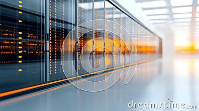 Innovative Automated Distribution Center Showcasing Efficient Technology and Streamlined Operations Stock Photo