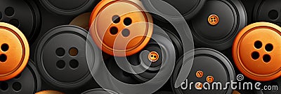 Innovative background design crafted from an array of diverse and assorted buttons Stock Photo