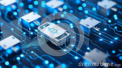 Innovative blockchain technology for secure document verification and management. Stock Photo