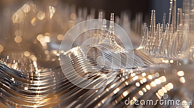 An innovative and creative interpretation of a famous song brought to life through a stunning sound wave sculpture Stock Photo