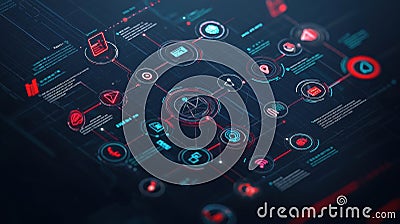 Innovative Icons Representing Optimized Technical Support and Customer Service Workflows for Enhanced User Experience Stock Photo
