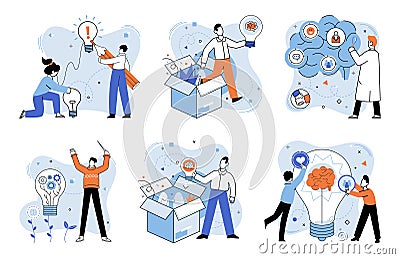 Innovative mindset. Brainstorming is fertile ground where seeds innovation sprout into solutions Vector Illustration