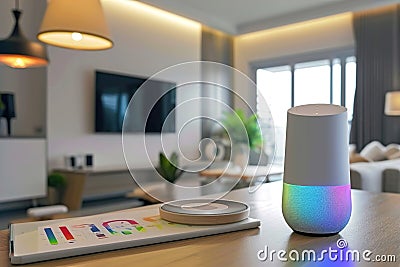 Innovative smart home gadgets integrated into daily life Stock Photo
