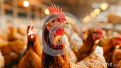 Innovative technology such as sensors and data driven solutions empowering efficient and sustainable poultry farming by optimizing Stock Photo