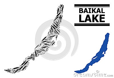 Inoculation Mosaic Map of Baikal Vector Illustration