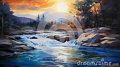 Inorganic Chemistry Translated Into Art Capturing The Motion And Emotions Of The River Stock Photo