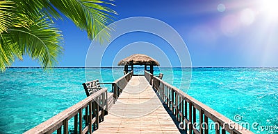 Input Dock For The Tropical Paradise Stock Photo