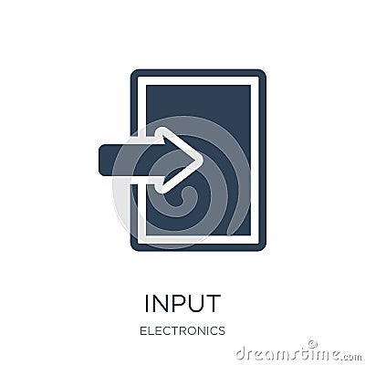 input icon in trendy design style. input icon isolated on white background. input vector icon simple and modern flat symbol for Vector Illustration