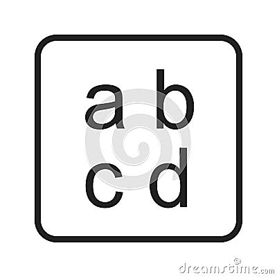 Input Latin Lowercase icon vector image. Suitable for mobile apps, web apps and print media. Vector Illustration