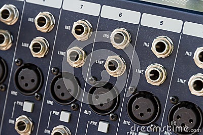 Input sockets Stock Photo