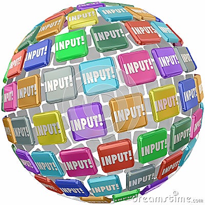 Input Word Tile Feedback Comments Information Reviews Ideas Stock Photo