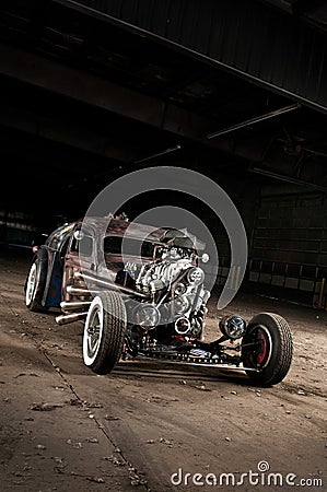 Insane Rat Rod Tanker Truck Stock Photo