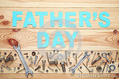 Inscription Fathers Day Stock Photo