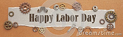 The inscription happy labor day Stock Photo