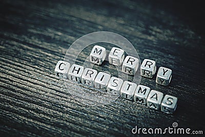 inscription Merry Christmas Stock Photo