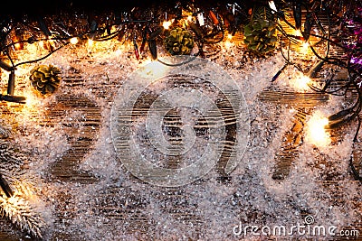 The inscription 2017 in the snow. Stock Photo