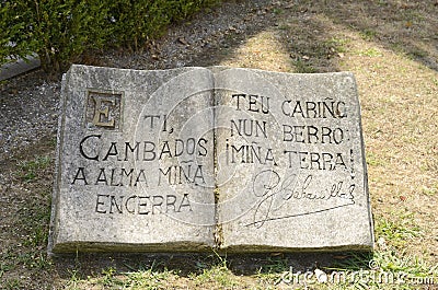 Inscription in stone book Editorial Stock Photo