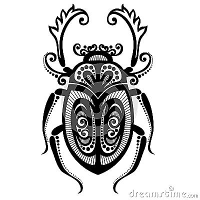 Insect beetle Vector Illustration