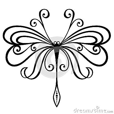 Insect dragonfly Vector Illustration