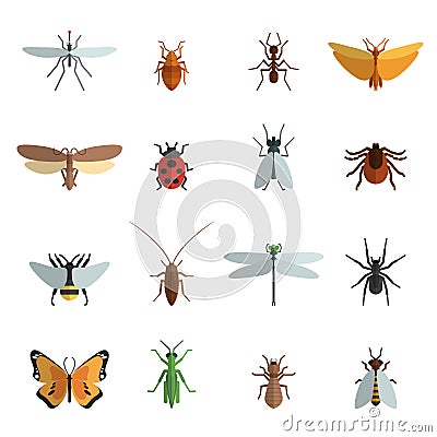 Insect Icon Flat Vector Illustration