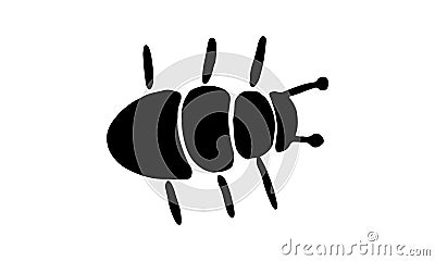 Insect simple icons set - vector collection of bugs symbols in thin line style Stock Photo