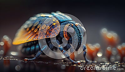 Insect Macro Photography, Bringing the Beauty of Bugs to Your Desktop - Generative AI Stock Photo