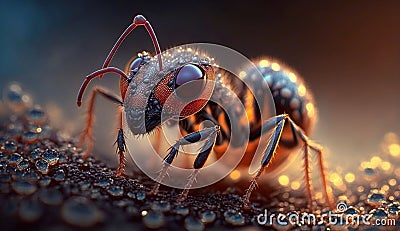 Insect Macro Photography, A Window Into the World of Bugs for Your Desktop - Generative AI Stock Photo