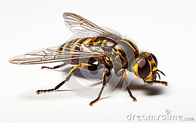Insect Menace: Tsetse Fly's Threat isolated on a transparent background. Stock Photo