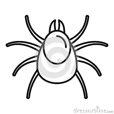 Insect mite icon, outline style Vector Illustration