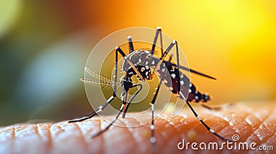 Insect Mosquito biting Stock Photo