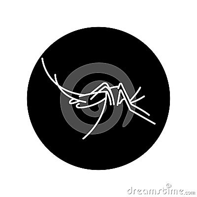 Insect mosquito black line icon. Vector Illustration