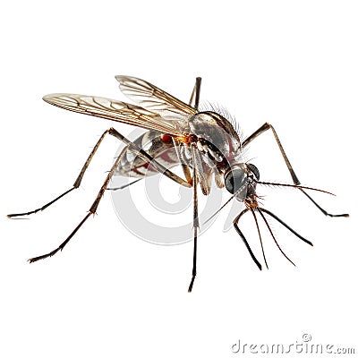 Insect mosquito isolated on white transparent background Stock Photo