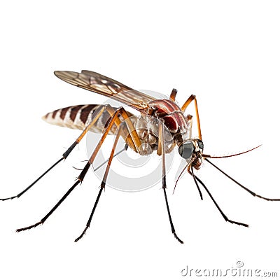 Insect mosquito isolated on white transparent background Stock Photo