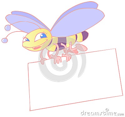 Insect and poster Stock Photo