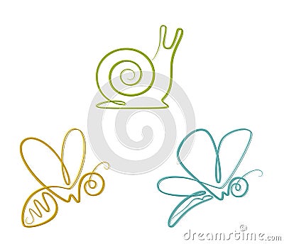 Insect set Vector Illustration