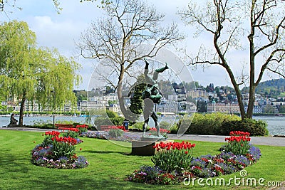 Inseli Park Lucerne Switzerland Editorial Stock Photo