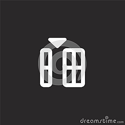 insert icon. Filled insert icon for website design and mobile, app development. insert icon from filled table collection isolated Vector Illustration