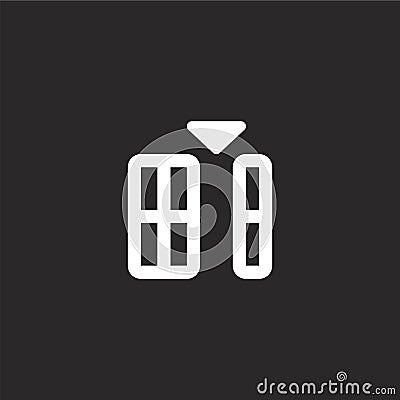 insert icon. Filled insert icon for website design and mobile, app development. insert icon from filled table collection isolated Vector Illustration