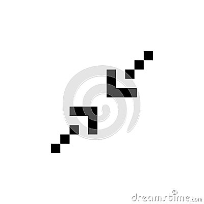 Insert, minimize, maximize and arrow icon. Perfect for application, web, logo, game and presentation template. icon design pixel Vector Illustration
