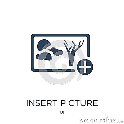 insert picture icon in trendy design style. insert picture icon isolated on white background. insert picture vector icon simple Vector Illustration