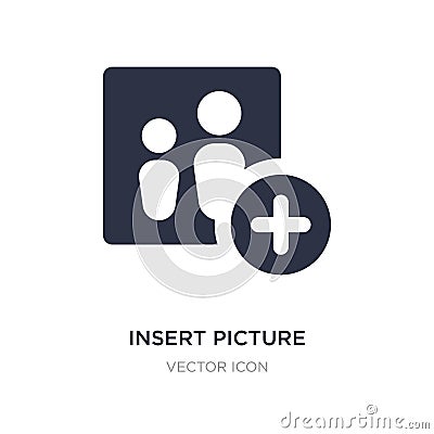 insert picture icon on white background. Simple element illustration from UI concept Vector Illustration