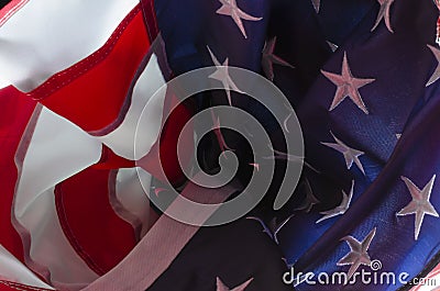 Inside the American Stars and stripes Stock Photo